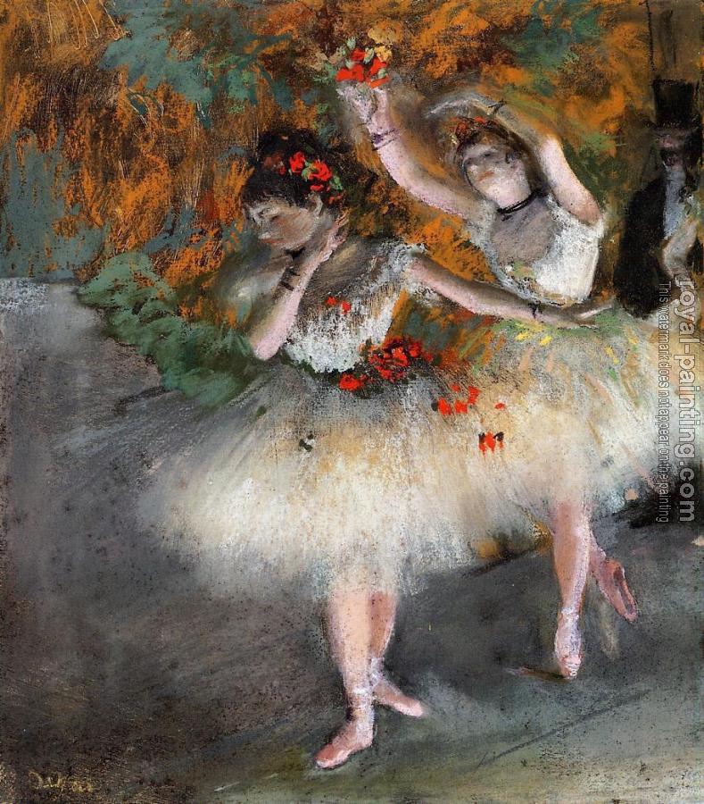 Edgar Degas : Two Dancers Entering the Stage